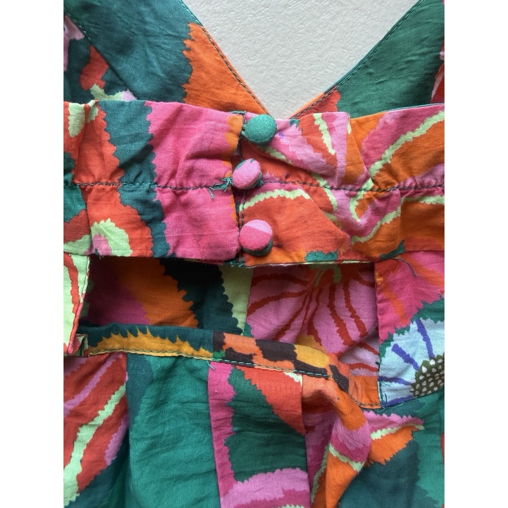 FARM Rio Teal, Coral & Pink Floral Midi Dress - Picture 15 of 16